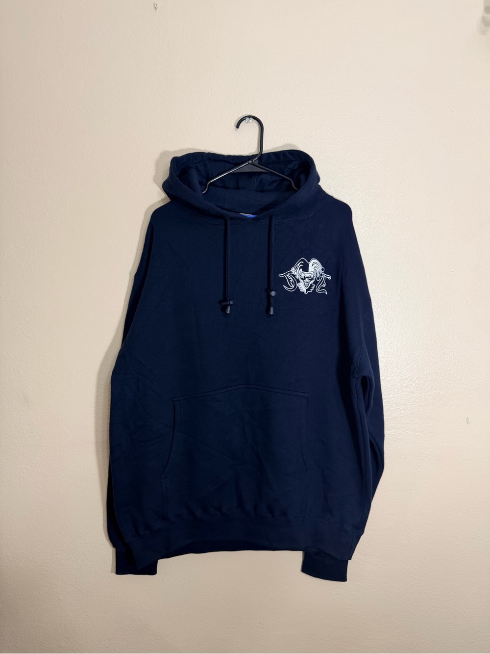 Vintage 90s Homies Jokers Wild Hoodie Navy Blue Size M Lowrider Chicano
